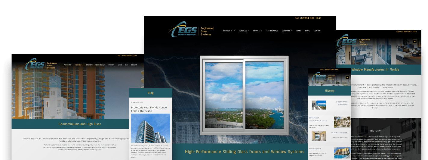 EGS International - web design services - responsive site